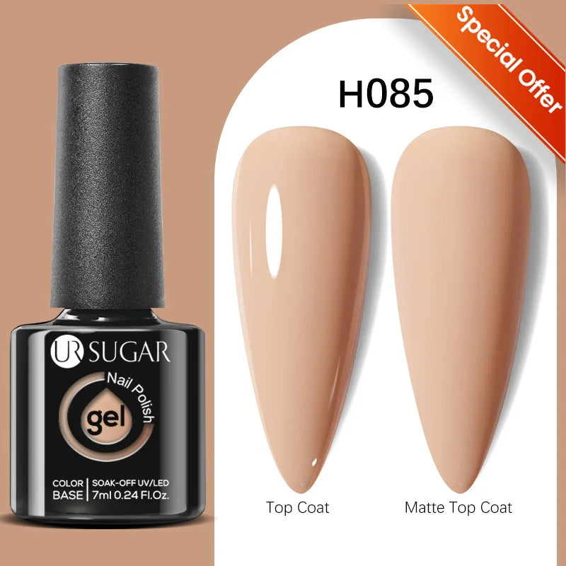 UR SUGAR 7ML Gel Nail Polish Red Glitter Sequins Manicure Semi Permanent Base Matte Top Coat Soak Off LED UV Nail Art Gel Varnis