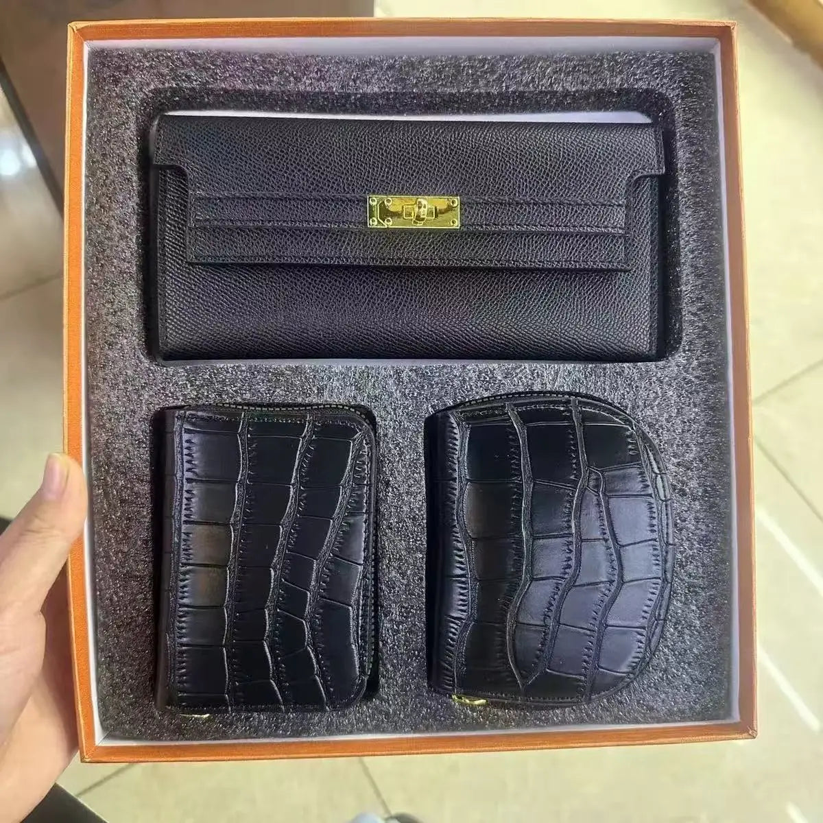 2025 new three piece gift box set, wallet card bag set, exquisite gift box, women's wallet