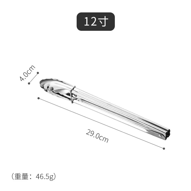Stainless Steel Tong Tool Heat Bread Salad BBQ Cooking Serving Utensil Bead Clip Clamp Meat Barbecue Tools Buffet