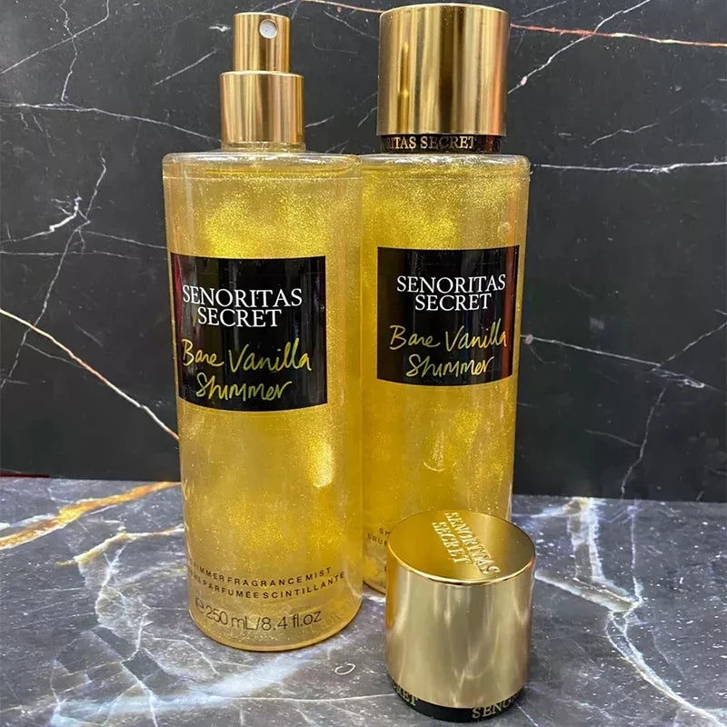 Body Spray Flower Fruit Lasting Natural Plant Woman Secret Scent Pheromones Petal Fragrance Crushed Flash Gold Deodorant 250ml