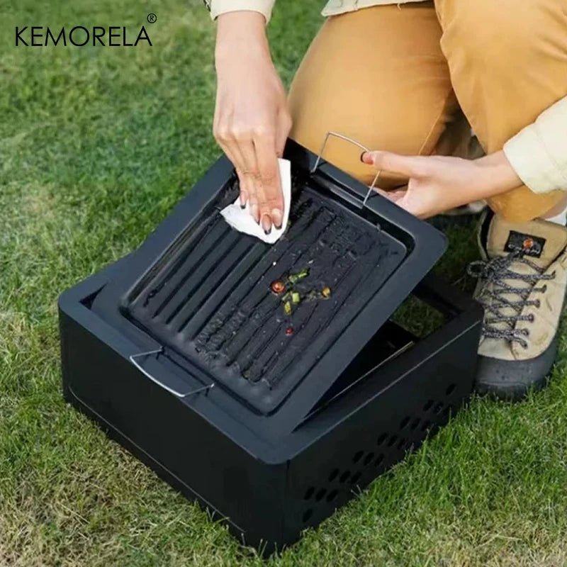 1Set New Outdoor BBQ Camping Stove Brazier Barbecue Grill Stove Tea Cooking Household Carbon Charcoal Stove Heating Brazier
