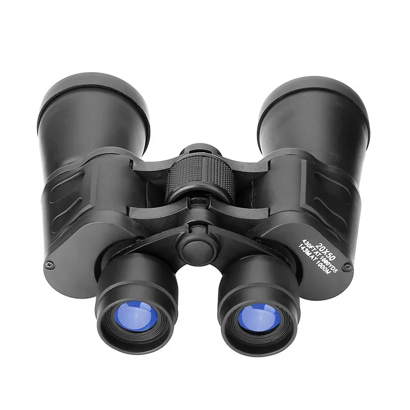20X50 Two-finger Print Leather Binoculars Outdoor Telescope High Definition High Power Telescope Infrared TOOL
