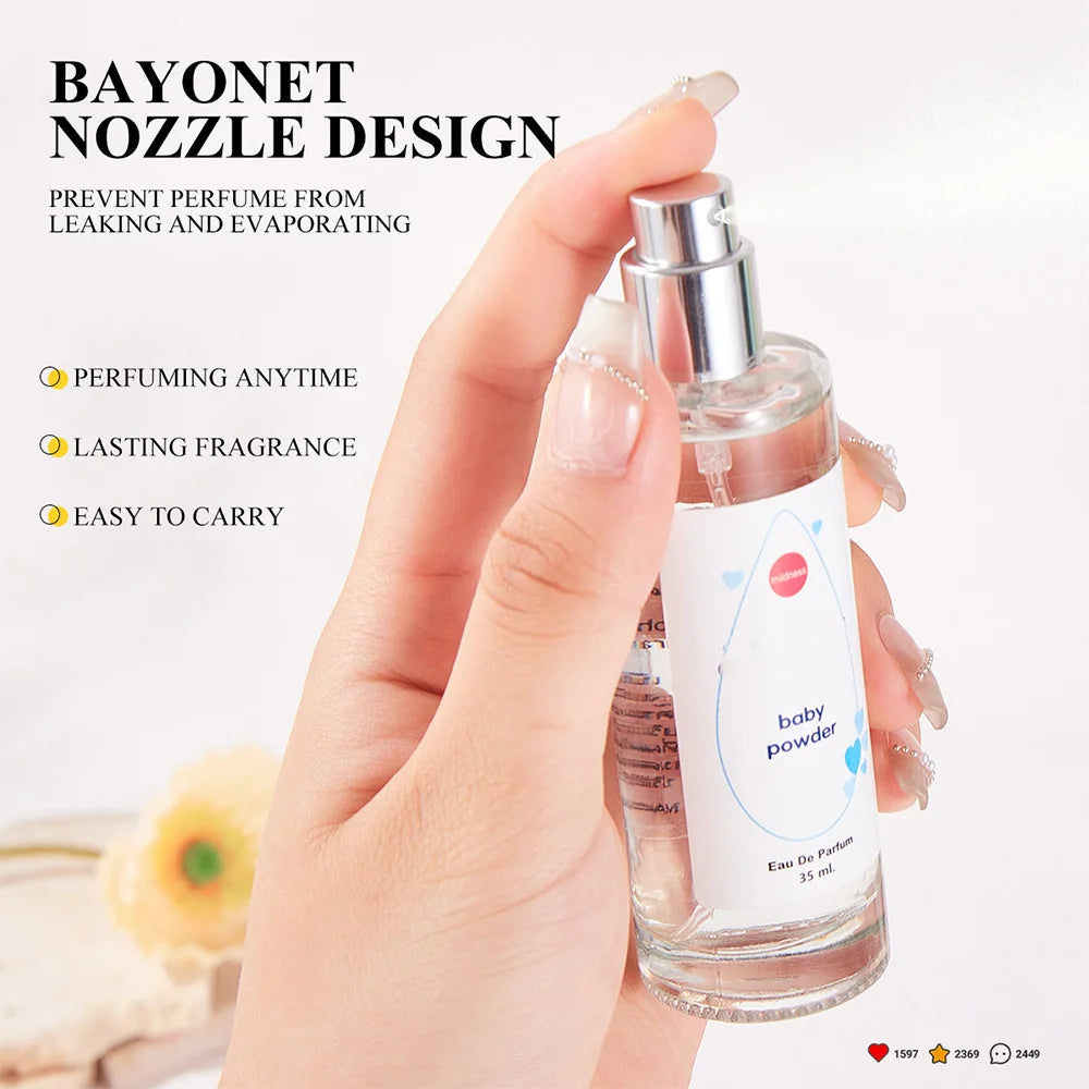Baby Milk Powder Perfume 35Ml Fresh Elegant High-Quality Floral Fruity Lasting Fragrance Milk Natural Aroma Baby Perfume Spray