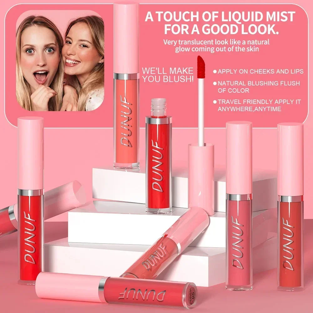 DUNUF New Blush Cream Multifunctional Face Blusher Make Up Natural Hydration Lipstick Red Pink Eyeshadow Makeup Lip Gloss