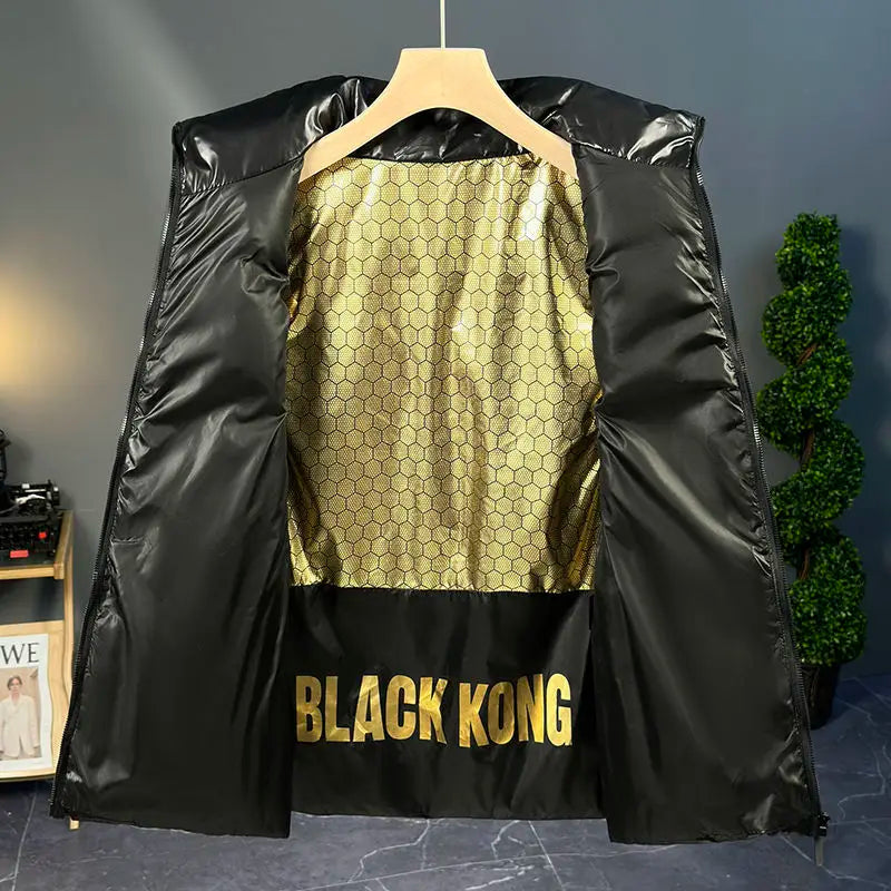 Men Cotton Padded Coat Vests Graphene Heating Waterproof Thicken Black Zipper Sleeveless Coat Casual Parka Outerwear Waistcoat