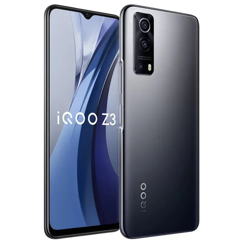 IQOO Z3 5G Cell Phone 6.58" 120HZ 8GB RAM 256GB ROM 64.0MP 55W Super Charge Snapdragon 768G Fingerprint used phone