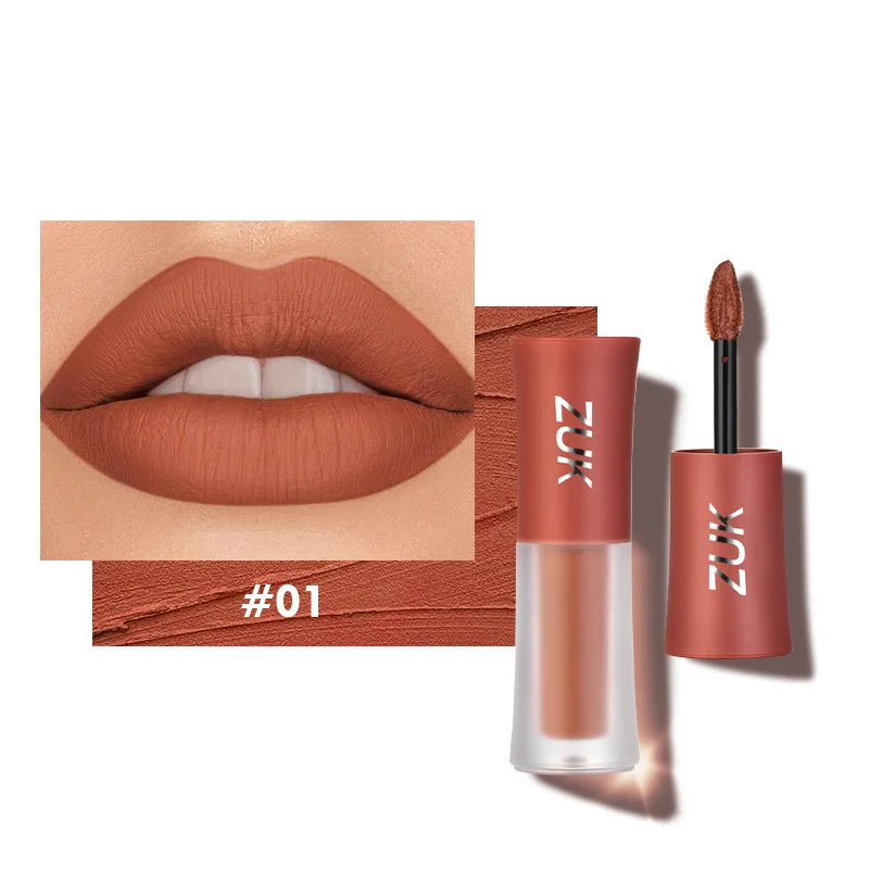 High Quality Matte Plumping Lipstick Lip Glaze Velvet Colourl Lip Gloss Makeup Non-sticky Colorfast Lip Stick Lips Clay Cosmetic