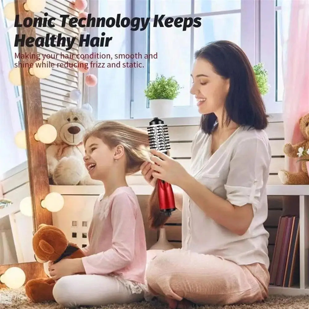 1PC 3 In 1 Rotating Hair Dryer Electric Comb Hair Straightener Comb Air Comb Ion Hair Hot Styler Dryer Negative Brush Brush X5U0