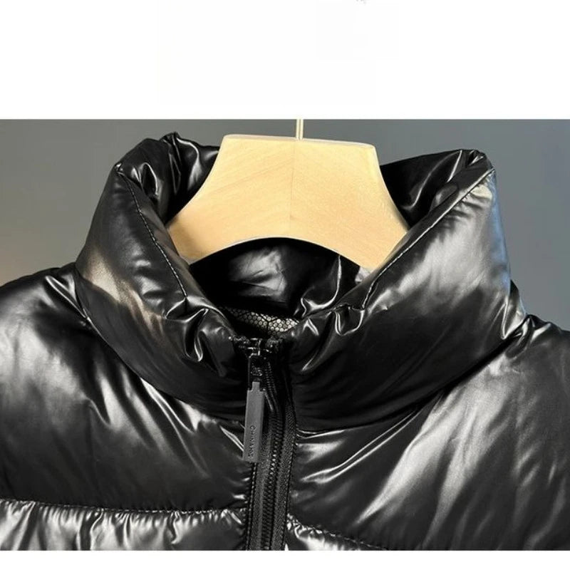 Men Cotton Padded Coat Vests Graphene Heating Waterproof Thicken Black Zipper Sleeveless Coat Casual Parka Outerwear Waistcoat