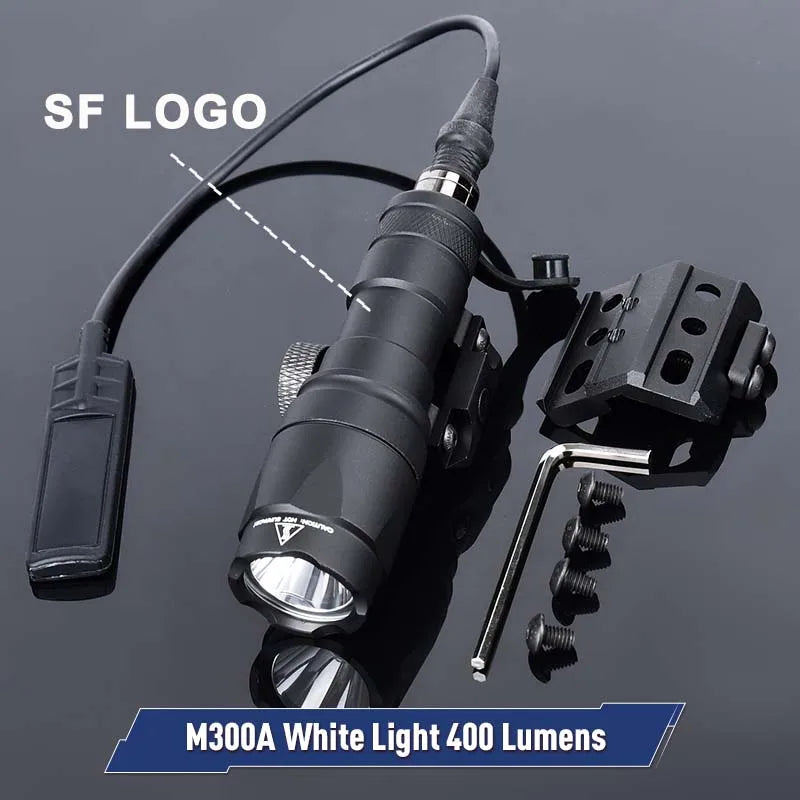 WADSN SF M600C M300A M300 M600 Tactical Flashlight With Hunting Weapon Airsoft Scout Accessory Fit Mlok Keymod Rail Offset Mount