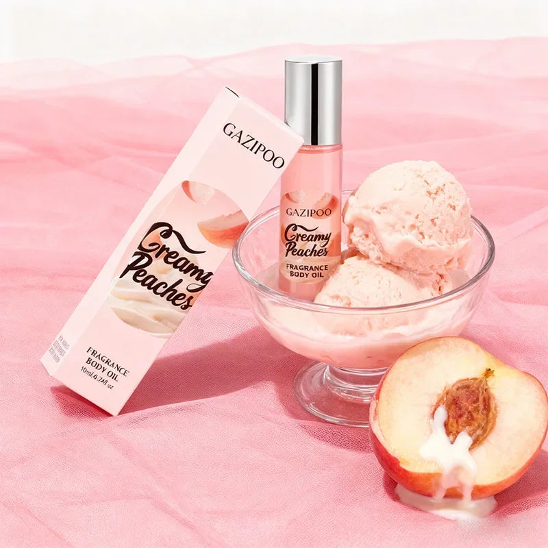 French Gourmand Scent Rollon Perfume Popcorn Cookie Cream Vanilla Coconut Lasting Fresh Eau De Toilette Portable Sweet Fragrance