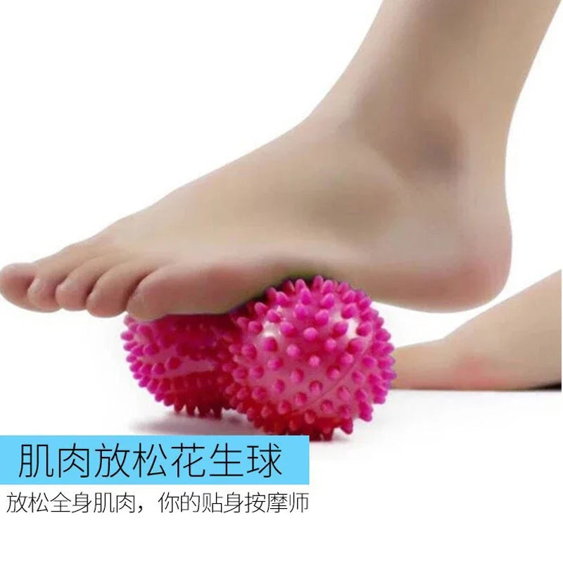 Peanut Shape Massage Yoga Sport Fitness Ball Durable PVC Stress Relief Body Hand Foot Spiky Massager Trigger Point Foot Pain