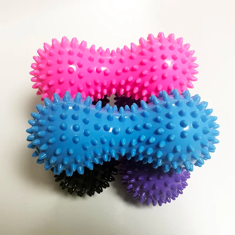 Peanut Shape Massage Yoga Sport Fitness Ball Durable PVC Stress Relief Body Hand Foot Spiky Massager Trigger Point Foot Pain