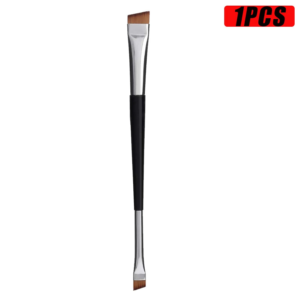 1-10pcs Dual-end Eyes Makeup Brushes Portable Eyebrow Eyeliner Brush Angled Flat Head Ultra-thin Eyeshadow Brush Makeup Tools