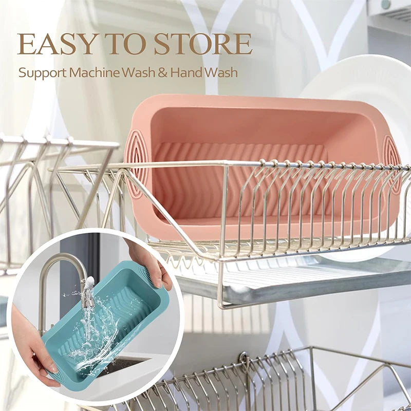 LMETJMA Silicone Loaf Pan Non-Stick Bread Loaf Pan Kitchen Bread Mold Pan For Baking Meatloaf Ice Brickand Easy Release JT244