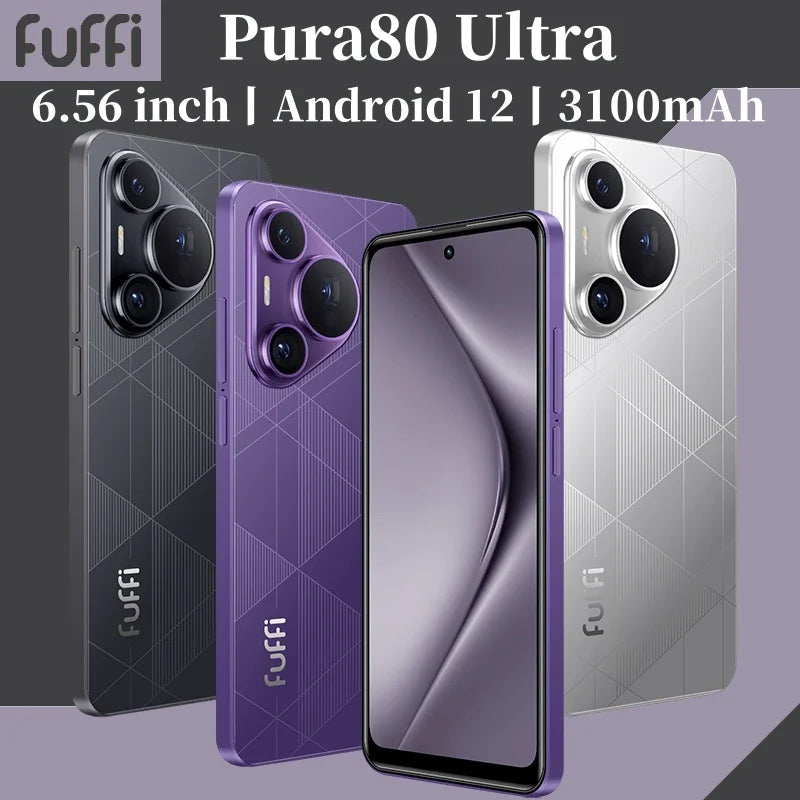 Global Version New Pura80 Ultra Smartphone 4GB / 32GB 3100mAh battery 5+13MP Camera 6.56 inch 5G Network Dual SIM Android phones