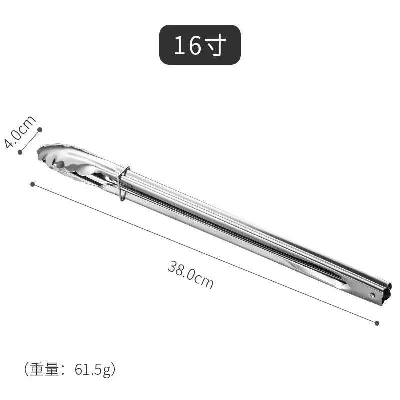 Stainless Steel Tong Tool Heat Bread Salad BBQ Cooking Serving Utensil Bead Clip Clamp Meat Barbecue Tools Buffet