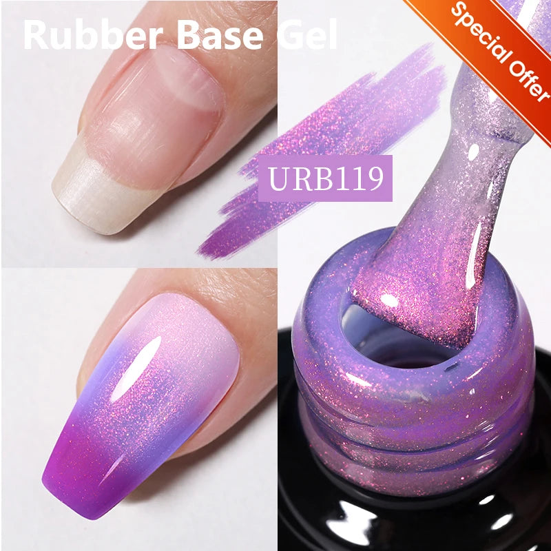 UR SUGAR 7ML Gel Nail Polish Red Glitter Sequins Manicure Semi Permanent Base Matte Top Coat Soak Off LED UV Nail Art Gel Varnis