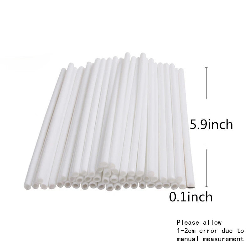 LMETJMA 50pcs 15 cm Lollipop Sticks BPA Free Cake Pop Sticks For Chocolate Sugar Candy Lollipop Sticks For Cake Pops PYKC1010-2