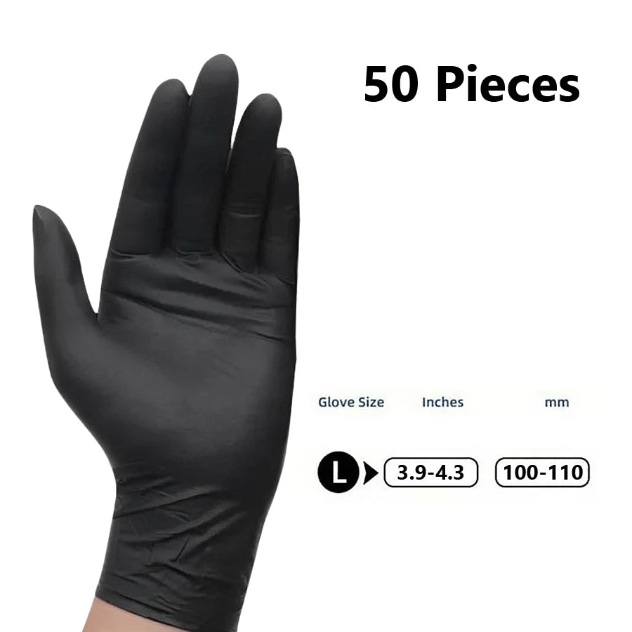20/50Pcs Disposable Nitrile Gloves, Latex Free for Nail Manicure Hairdressing Tattoo Preparation and Salon Cleaning Tools