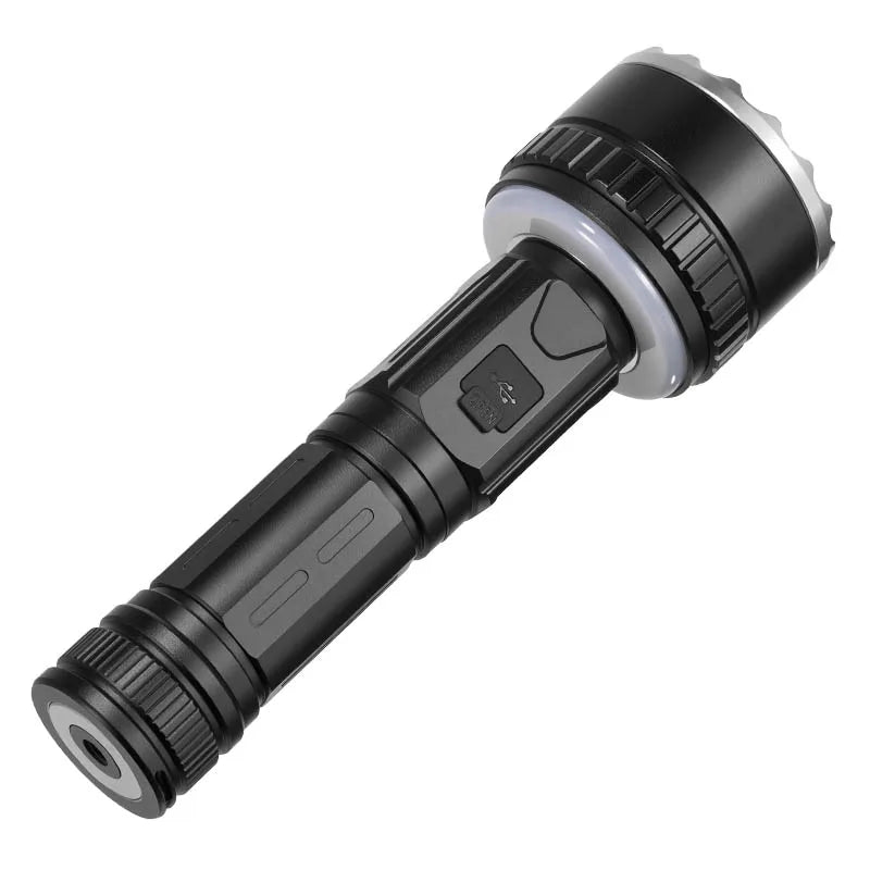 Outdoor Multi-Functional High-Brightness LED Flashlight with Super Long Battery Life Magnetic Base And White Laser Work Light