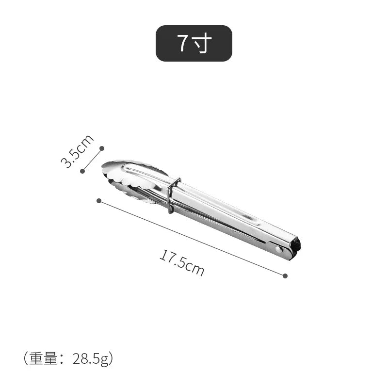 Stainless Steel Tong Tool Heat Bread Salad BBQ Cooking Serving Utensil Bead Clip Clamp Meat Barbecue Tools Buffet