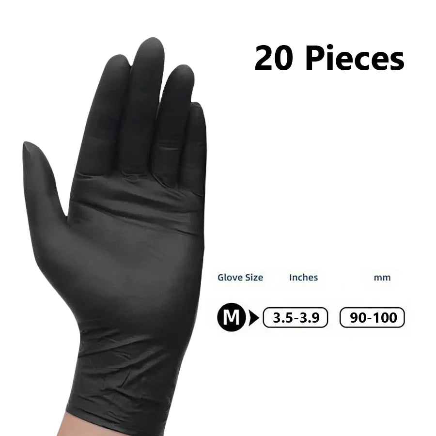 20/50Pcs Disposable Nitrile Gloves, Latex Free for Nail Manicure Hairdressing Tattoo Preparation and Salon Cleaning Tools