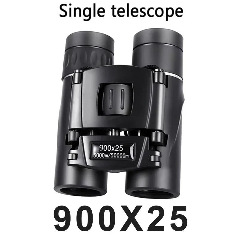 Binoculars 900/1000x25 HD Powerful 9000M Long Range Folding Mini Telescope FMC Optics For Hunting Sports Outdoor Camping Travel