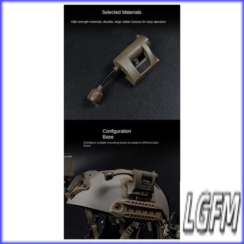 GM-Outdoor Helmet Light 3-Speed LED Flashlight Outdoor Night Light Suitable For Helmet Cycling Fishing Light