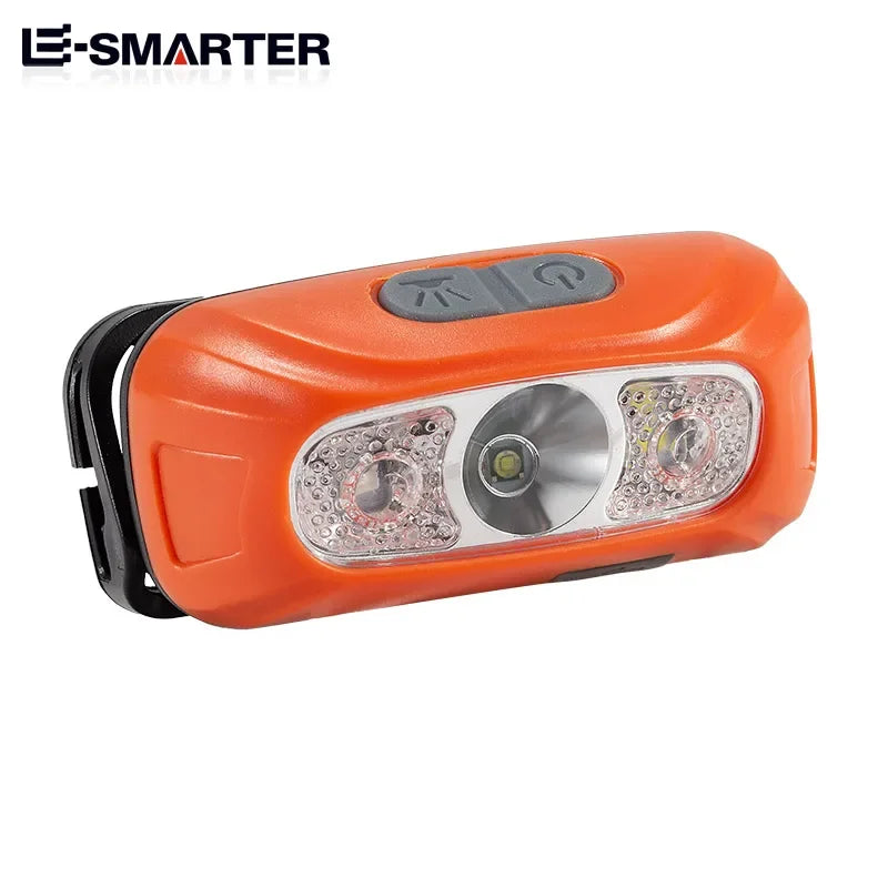 USB Head Flashlight COB LED Head Light Torch Mini Rechargeable Powerful Sensor Headlamp Fishing Camping Headlights Front Lantern