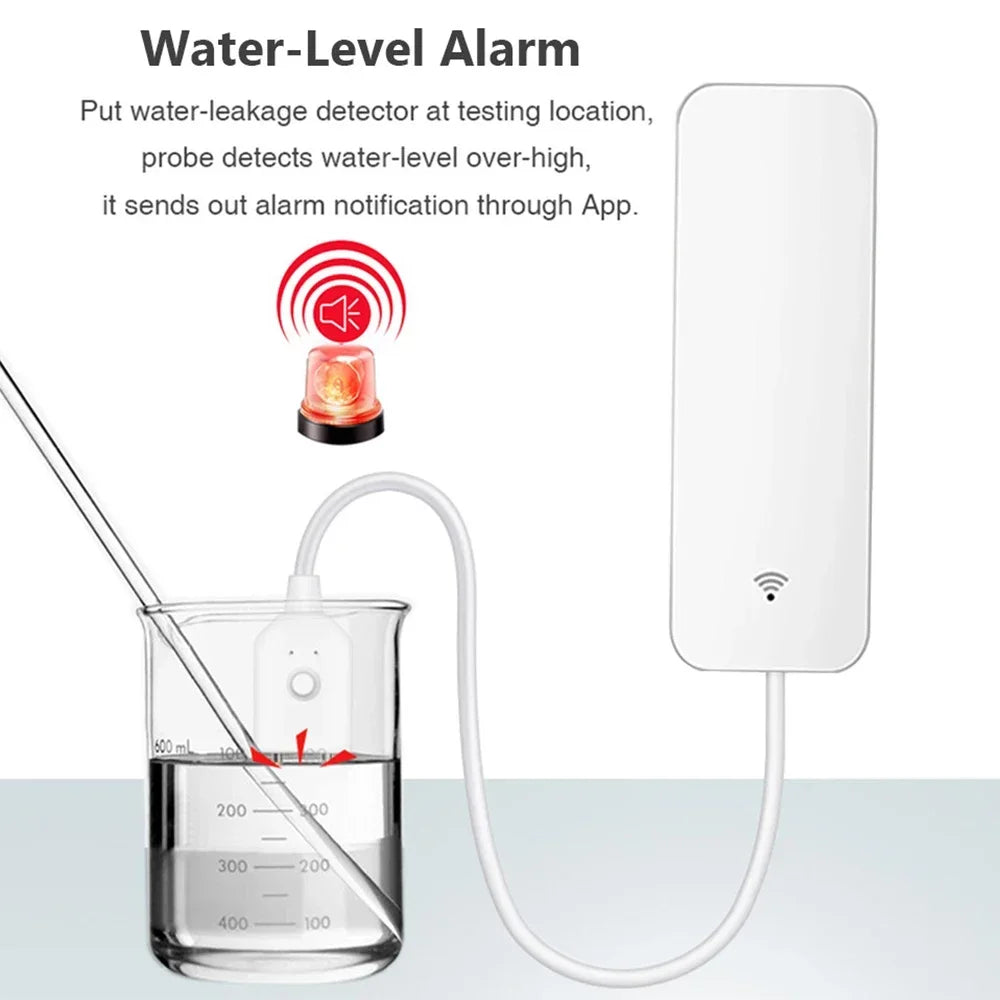Tuya WiFi Zigbee Water Leak Sensor, Water Leak Detector Smart Life APP Notification Alerts,Water Flood Leak Alarm Home Security