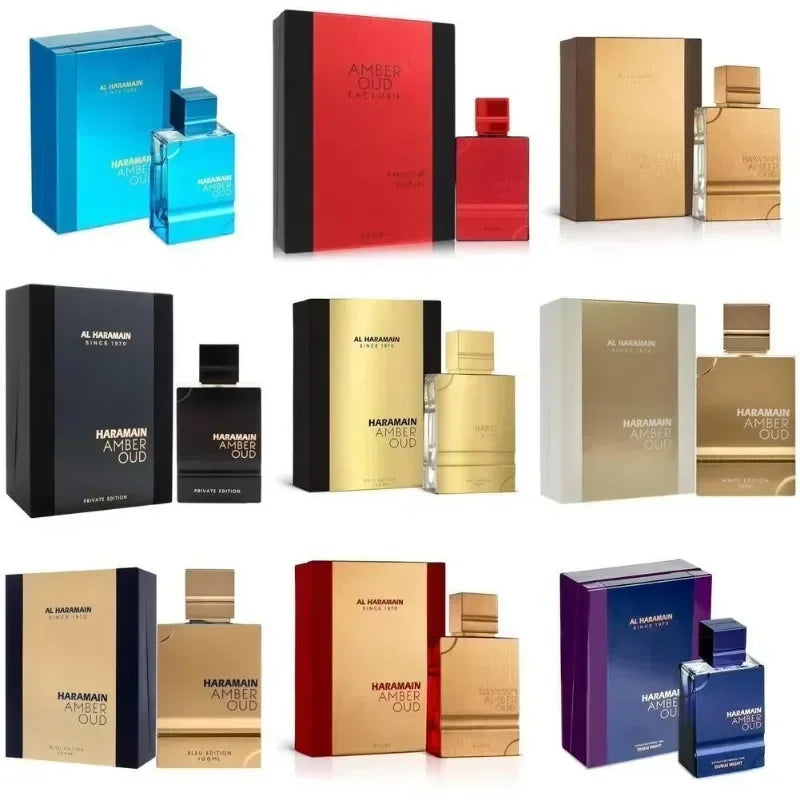 Al Haramain Amber Oud Series Eau De Parfum Spray 60ml Original Arab Perfumes Noble Lady Pheromones Perfume Cologne for Men Gifts