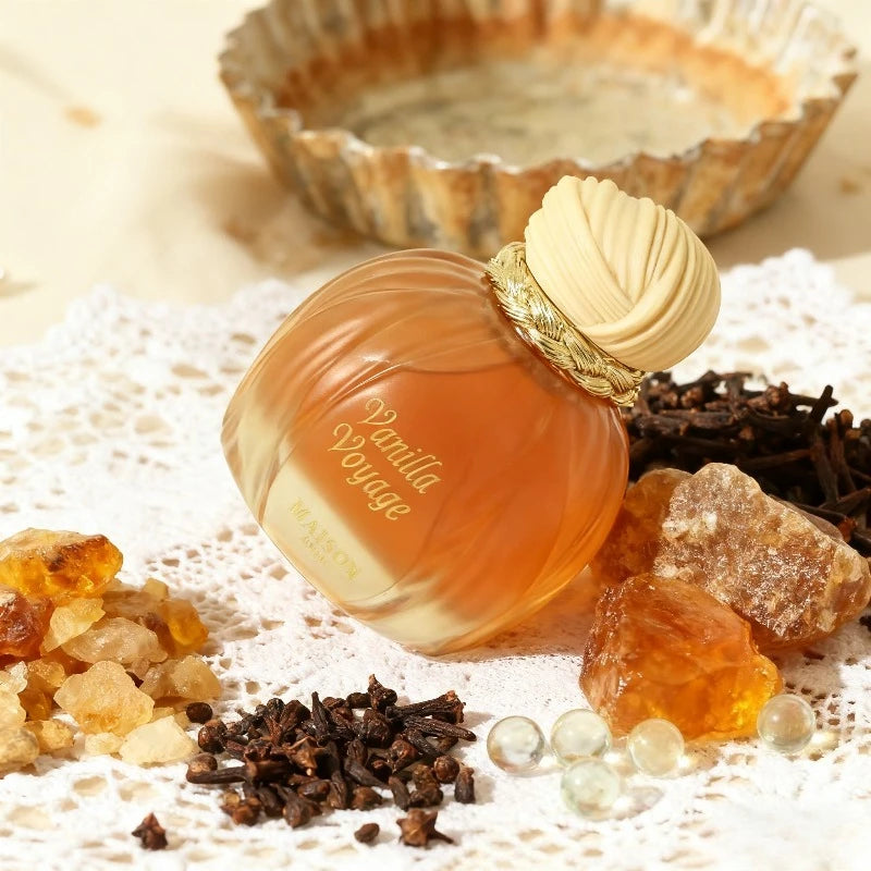 Oriental Sweet Unisex Perfume 100ml Long-Lasting Luxurious Warm Fragrance with Caramel Jasmine Honey Amber Vanilla Musk Essence