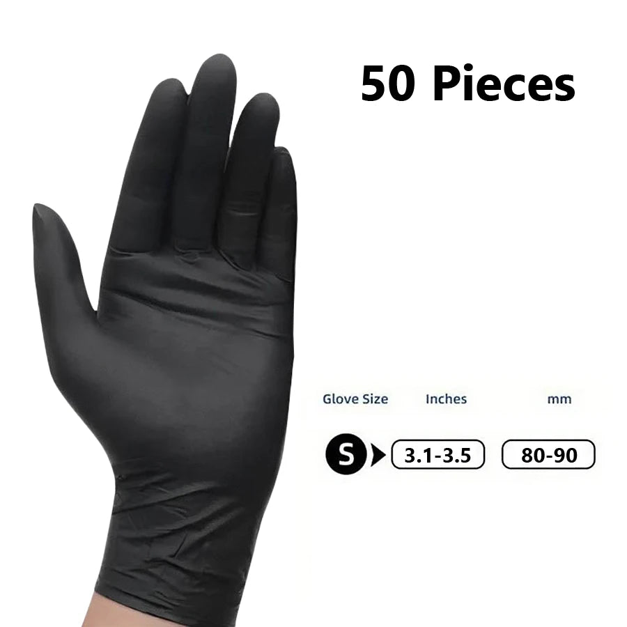20/50Pcs Disposable Nitrile Gloves, Latex Free for Nail Manicure Hairdressing Tattoo Preparation and Salon Cleaning Tools