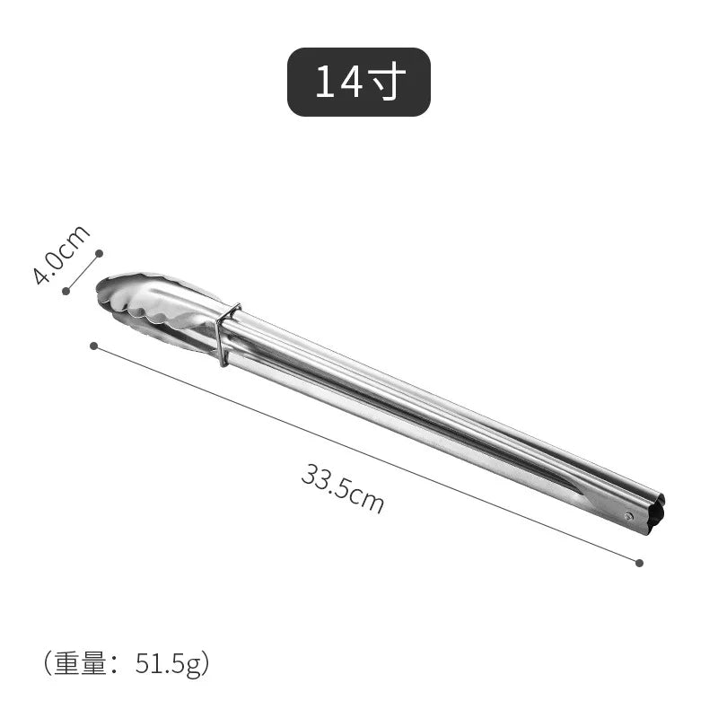 Stainless Steel Tong Tool Heat Bread Salad BBQ Cooking Serving Utensil Bead Clip Clamp Meat Barbecue Tools Buffet
