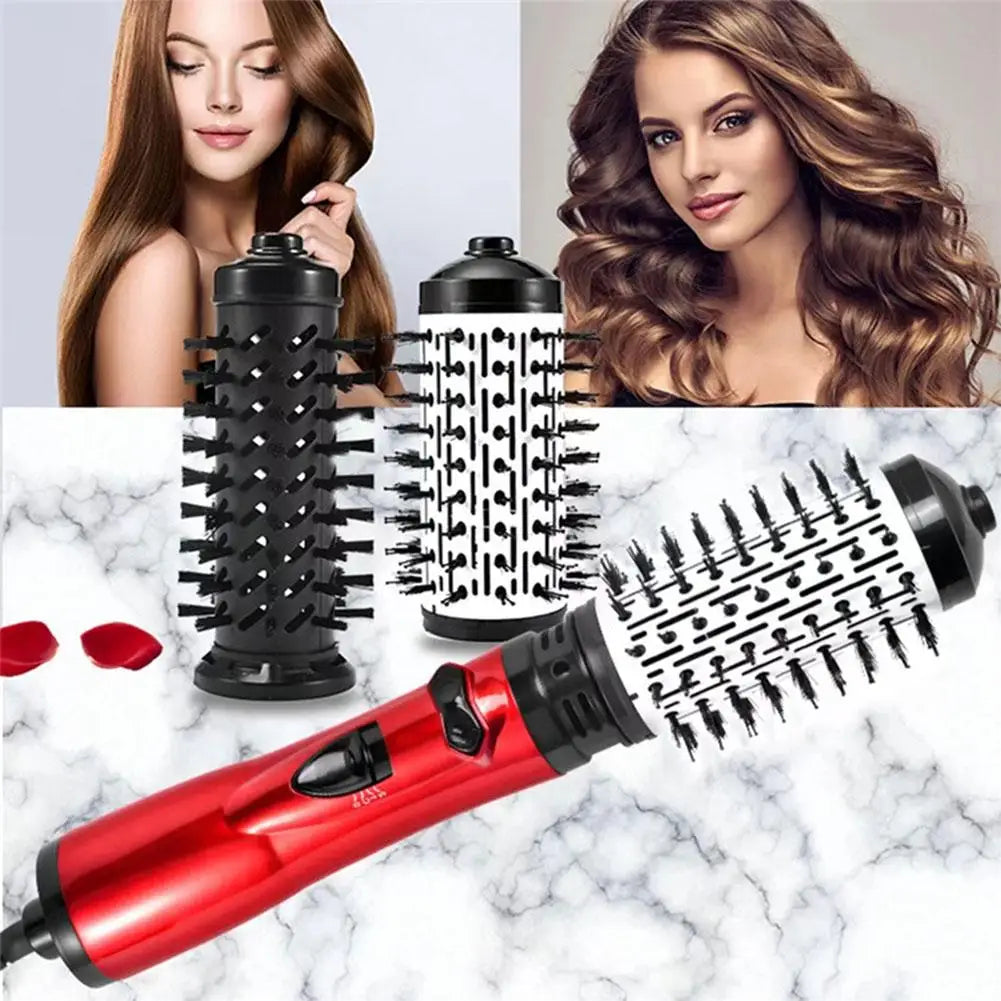 1PC 3 In 1 Rotating Hair Dryer Electric Comb Hair Straightener Comb Air Comb Ion Hair Hot Styler Dryer Negative Brush Brush X5U0