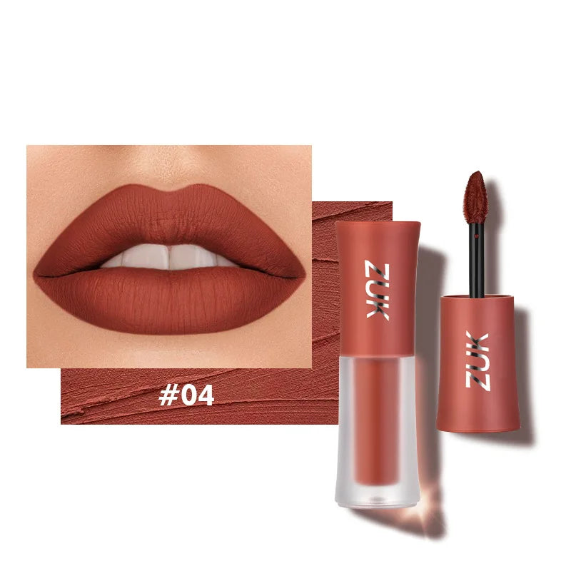 High Quality Matte Plumping Lipstick Lip Glaze Velvet Colourl Lip Gloss Makeup Non-sticky Colorfast Lip Stick Lips Clay Cosmetic