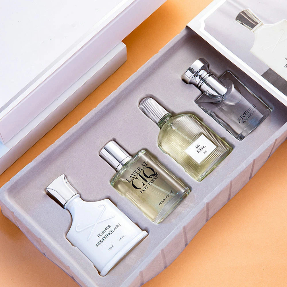 Brand Perfume Men Cologne 100ml Gift Box 4PCS Set Profumo Uomo Lasting Fragrance Spray Floral Scent Pheromone Parfums Homme