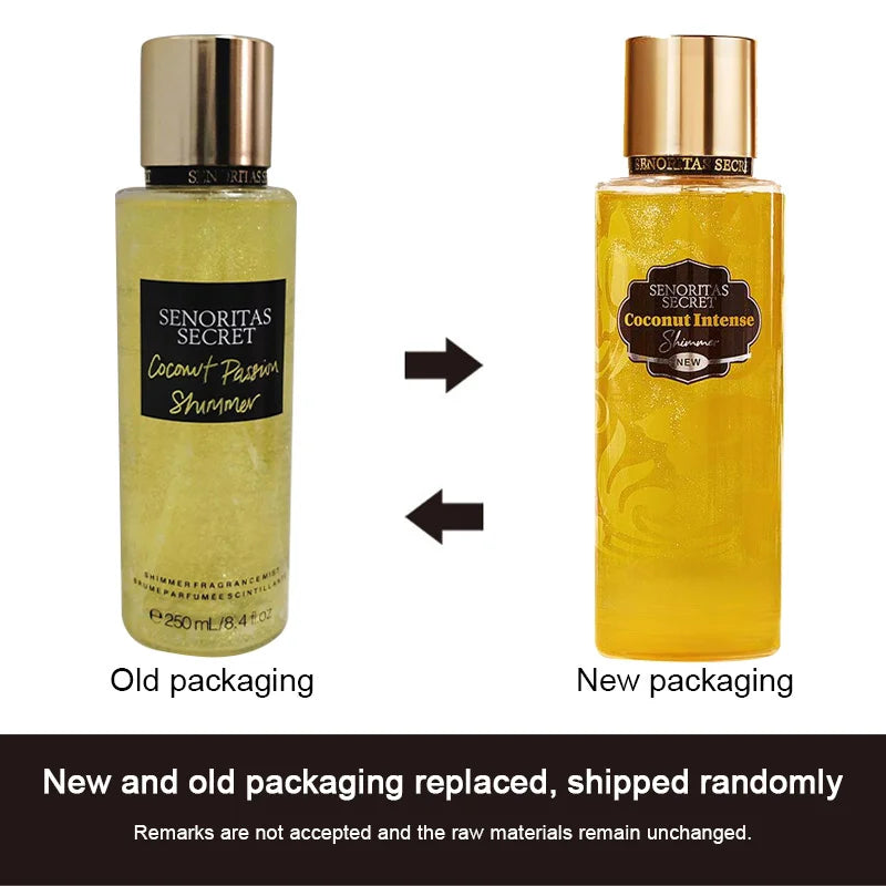 Body Spray Flower Fruit Lasting Natural Plant Woman Secret Scent Pheromones Petal Fragrance Crushed Flash Gold Deodorant 250ml