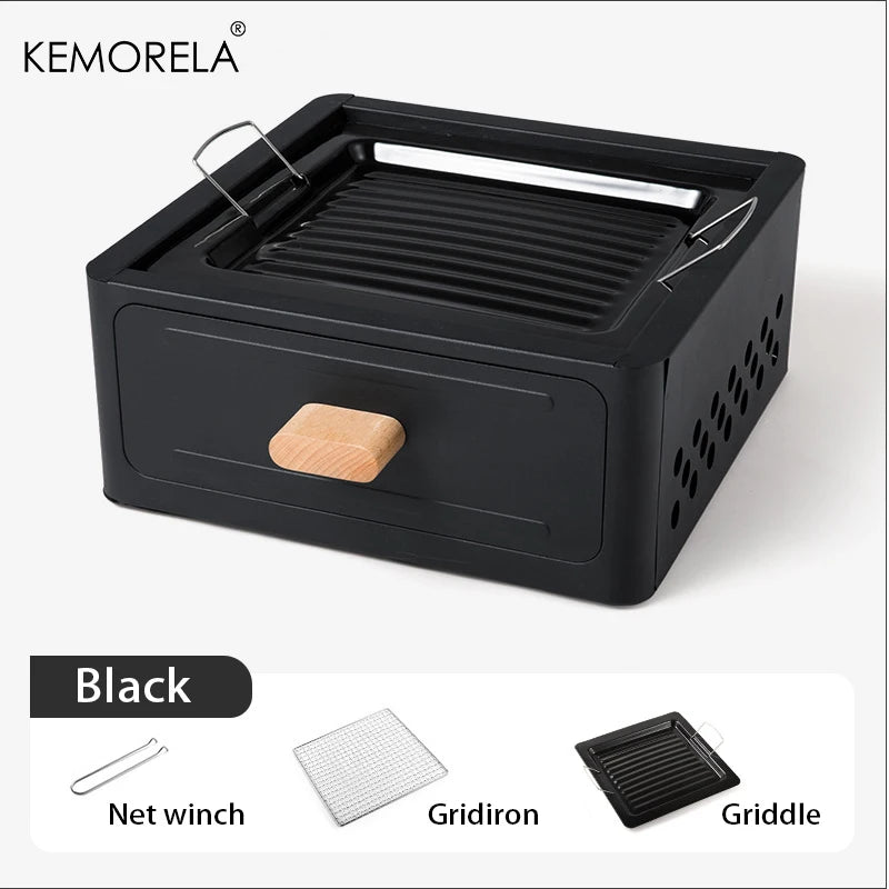 1Set New Outdoor BBQ Camping Stove Brazier Barbecue Grill Stove Tea Cooking Household Carbon Charcoal Stove Heating Brazier