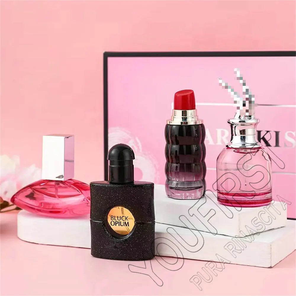 High Grade Perfume Women Parfum Femme 110ml Feminino Perfumes De Mujer Originales Gift Box 4Pcs Set Natural Floral Scent Spray