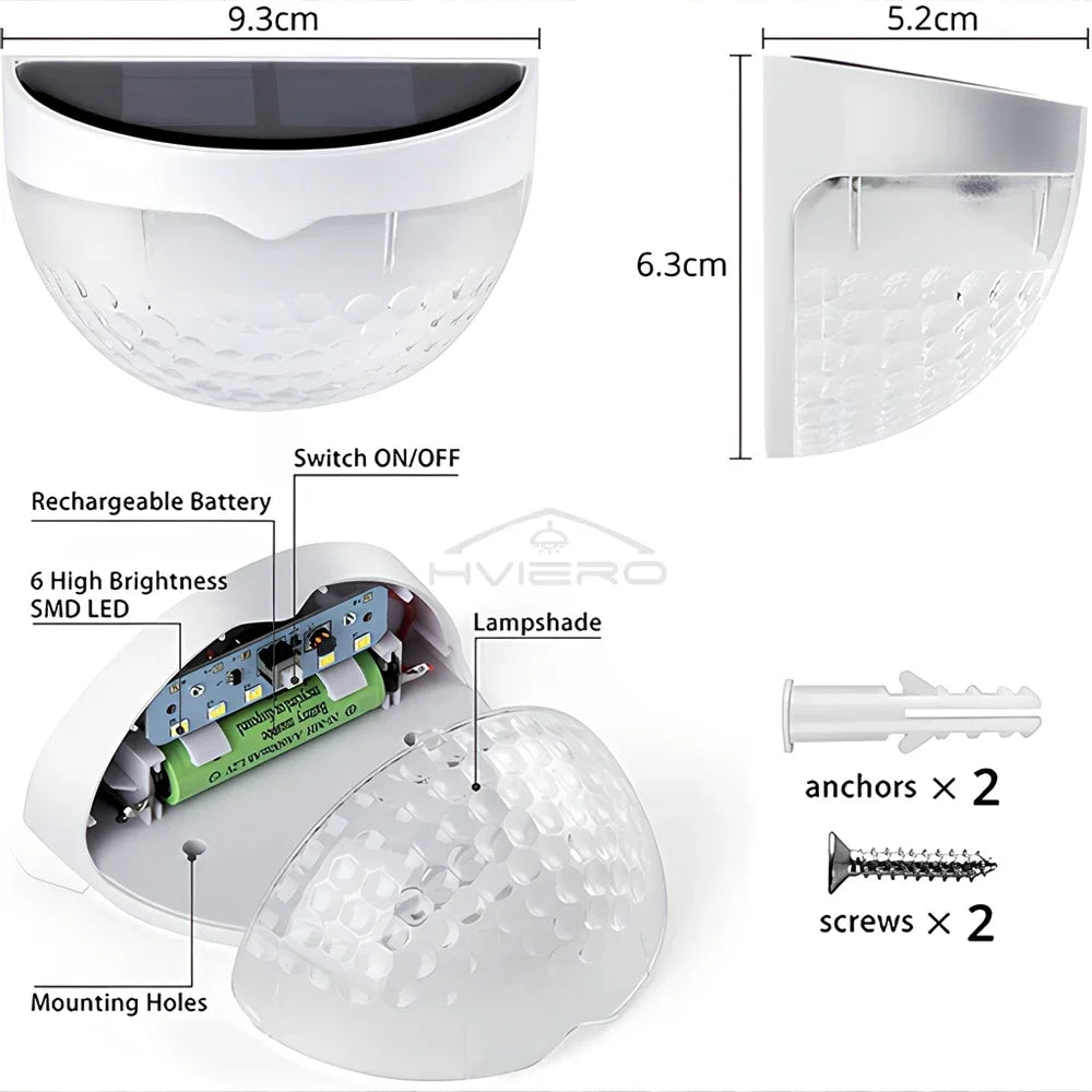 Solar powered LED wall