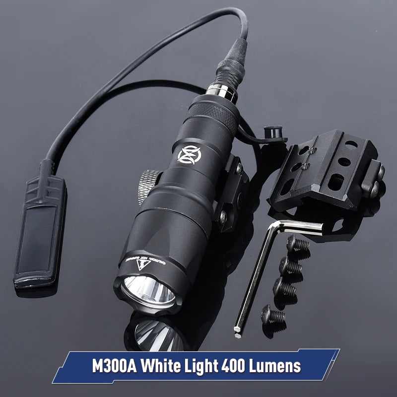 WADSN SF M600C M300A M300 M600 Tactical Flashlight With Hunting Weapon Airsoft Scout Accessory Fit Mlok Keymod Rail Offset Mount