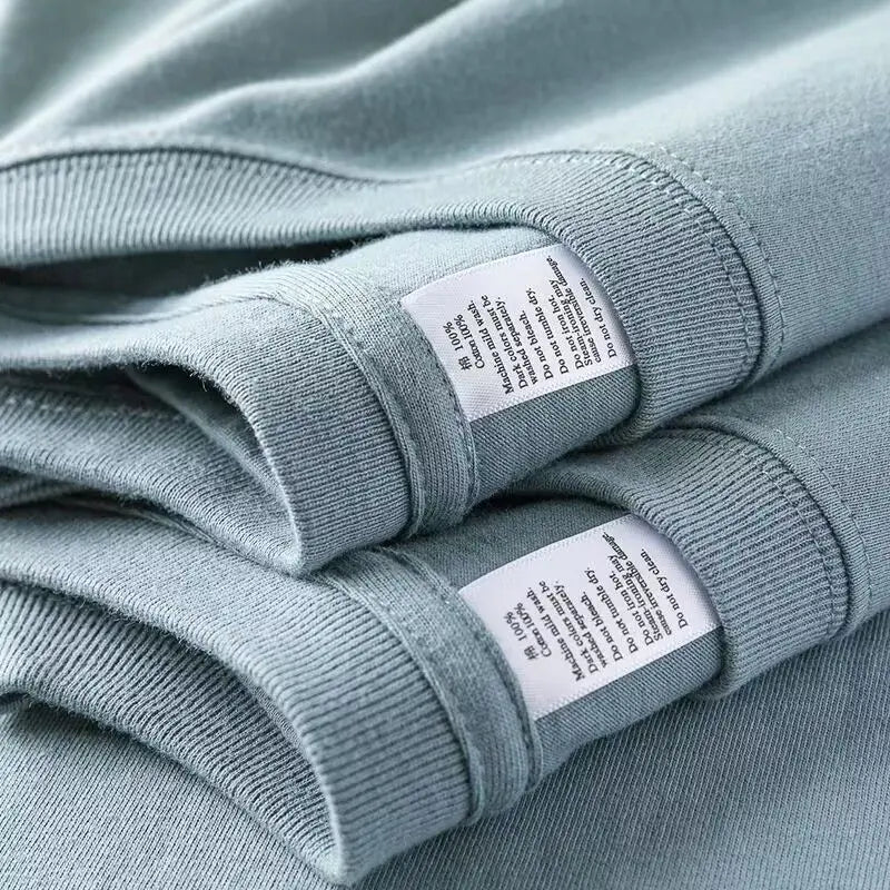 Heavy-duty 300G Cotton Long-sleeved T-Shirt Autumn Men Women O-Neck Oversize T Shirts Unisex Loose Bottoming Couple Shirt L-4XL