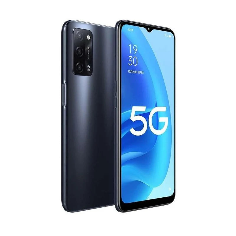 OPPO A55 5G LTE GSM Unlocked 6.5" 13MP Triple camera (Dual SIM)(Dimensity 700)(Black/Blue Global) 5000mAh used phone
