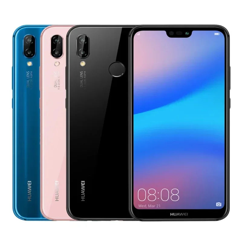 Huawei P20 Lite Smartphone Android 16MP+24MP Camera 5.84 inch 4G+128GB ROM 5G Network Mobile phones Google Play Store Cellphones