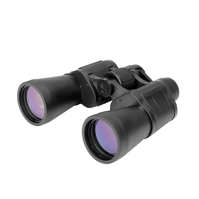 20X50 Two-finger Print Leather Binoculars Outdoor Telescope High Definition High Power Telescope Infrared TOOL