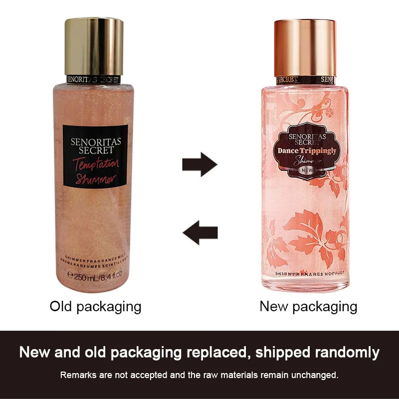 Body Spray Flower Fruit Lasting Natural Plant Woman Secret Scent Pheromones Petal Fragrance Crushed Flash Gold Deodorant 250ml