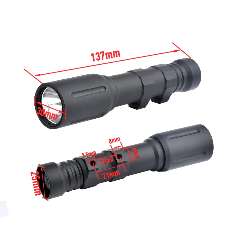 WADSN MOD PLH V2 Tactical Flashlight High Power 1300Lumens Hunting Gun Scout Light Fit 20mm Rail Mlok Keymod Airsoft Accessories