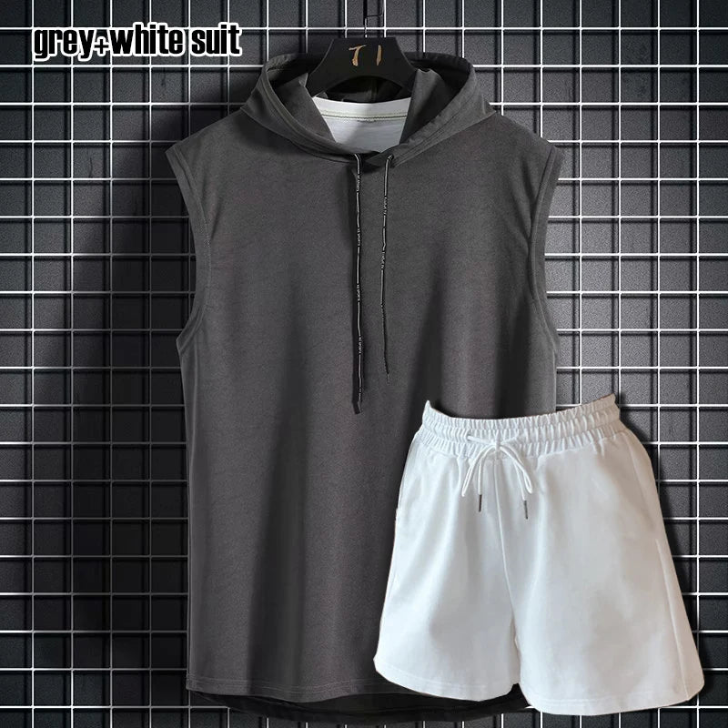 2018 Mens Sleeveless Hoodies Fashion Casual Zipper Hooded Sweatshirt Men bodybuilding tank top sporting Shirt waistcoat vest gym